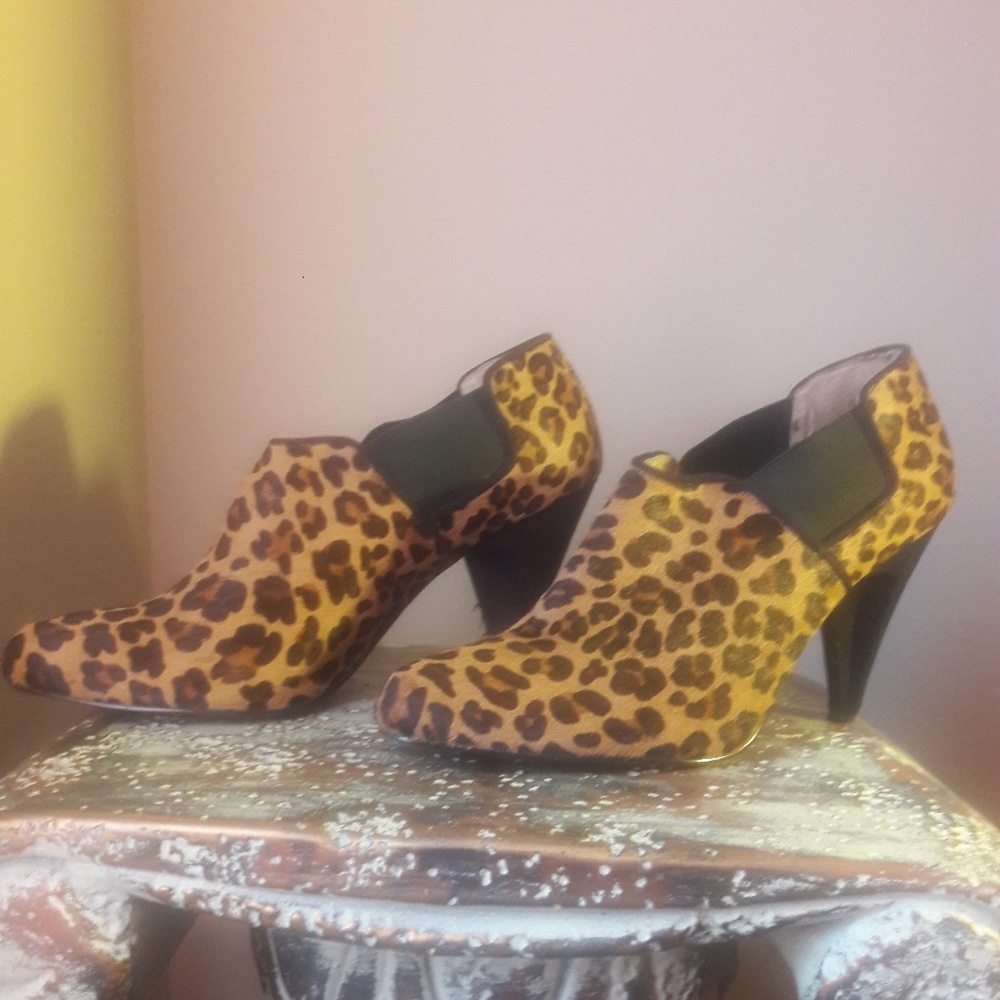 Sexy fur Leopard Booties